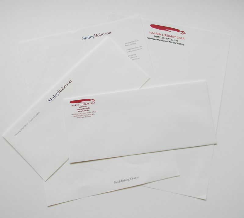 stationery printed by Rapid Press in Stamford